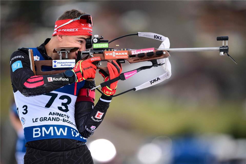 Simon Kaiser beim letzten Sprint des Jahres.Olivier Chassignole/AFP/dpa