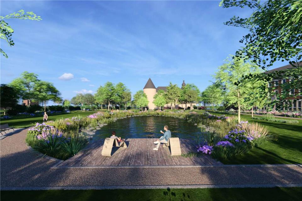 Sitzen am Teich, Blick auf die Burg: So soll der Klostergarten künftig aussehen.