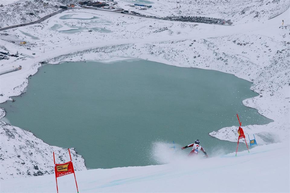 Ski alpin: Weltcup, Riesenslalom, Männer, 1. Durchgang. Stefan Brennsteiner aus Österreich in Aktion.Alessandro Trovati/AP/dpa