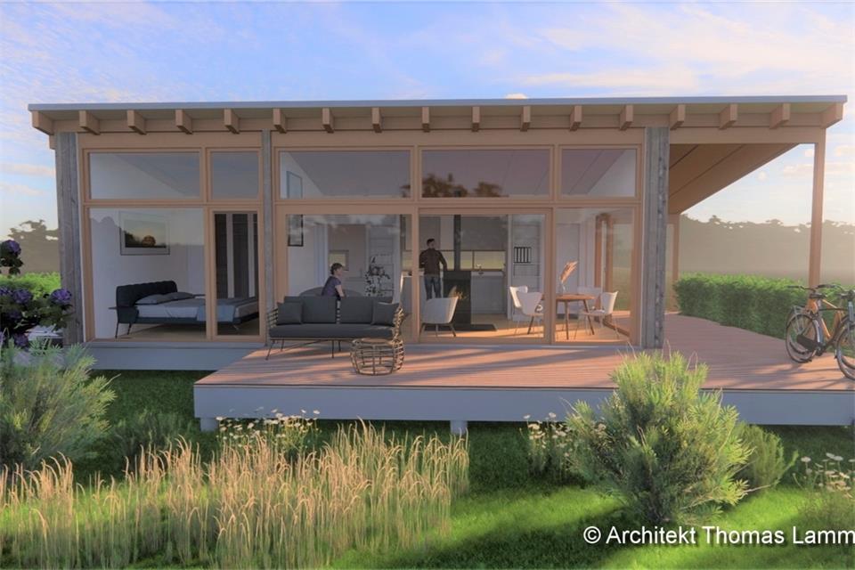 So könnte ein Mikrohaus aussehen, von denen in Coesfeld bald mehrere gebaut werden könnten. Eine ganze Siedlungt ist dort geplant.