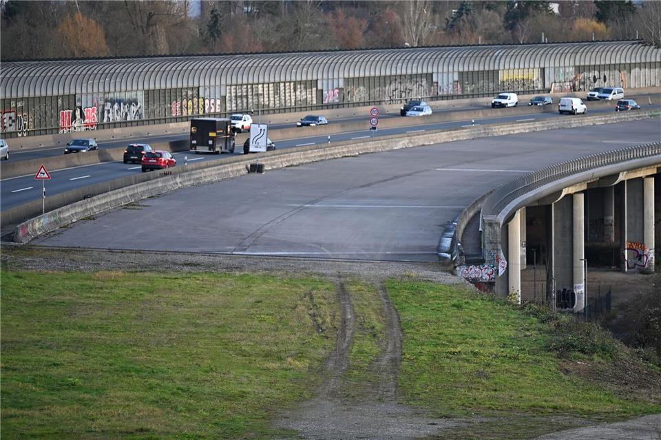 So sieht es an der A661 heute aus.Michael Brandt/dpa