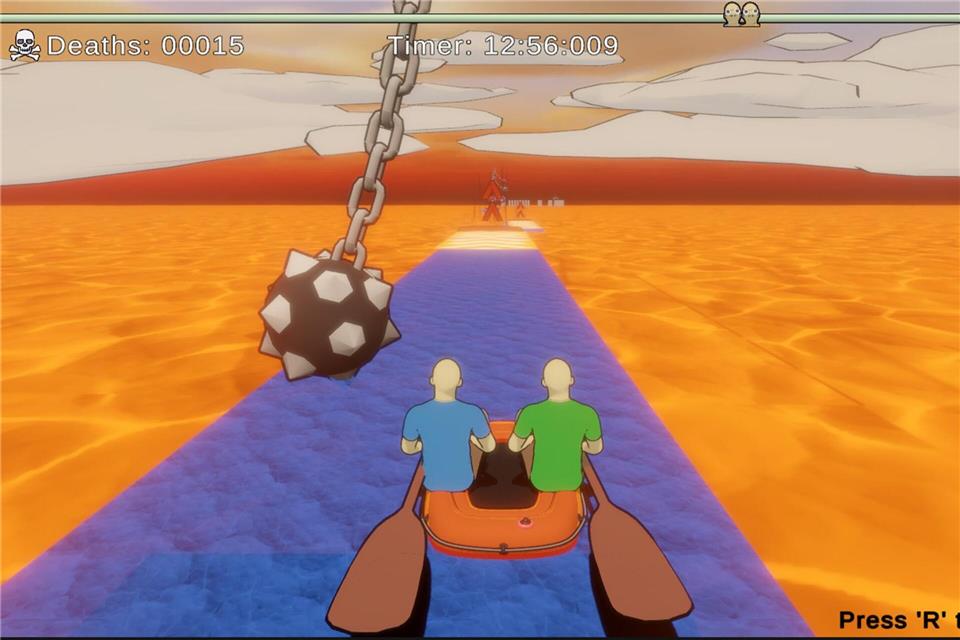 So spaßig kann Frust sein: Das Koop-Spiel Spiel „Paddle Paddle Paddle“ stellt Freundschaften auf die Probe.Assemble Entertainment/Zoroarts/dpa-tmn