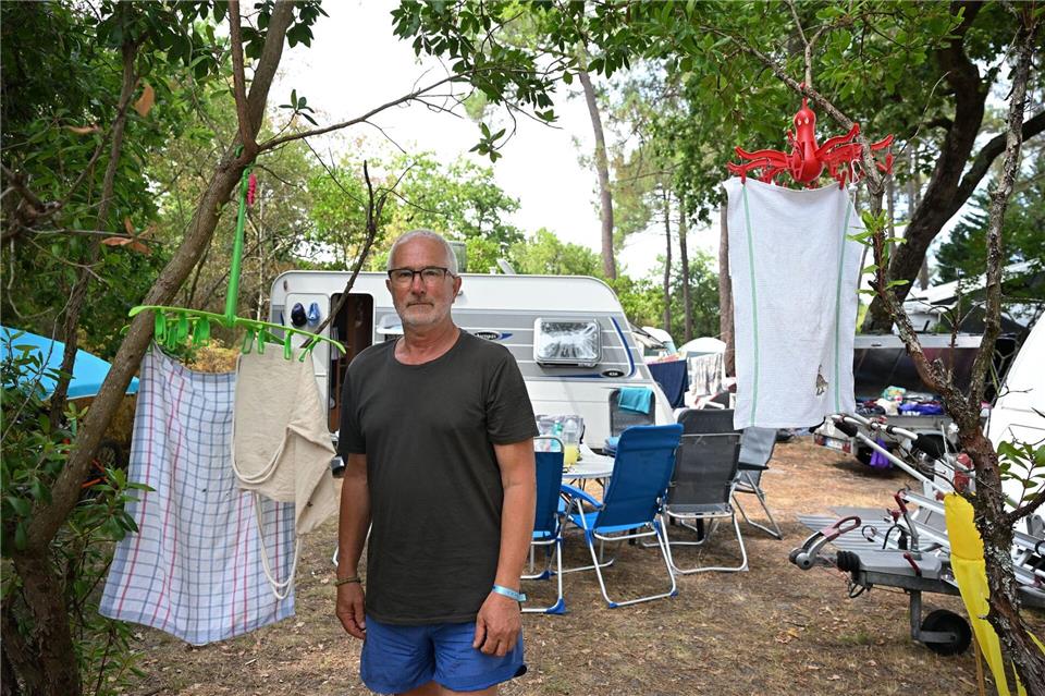 So wie viele Urlauber musste Hartmut Borowski wegen der Waldbrände seinen Ferienort verlassen.Katharina Kausche/dpa