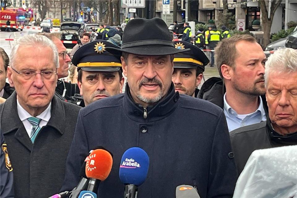 Söder geht von einem Anschlag aus. Christoph Trost/dpa