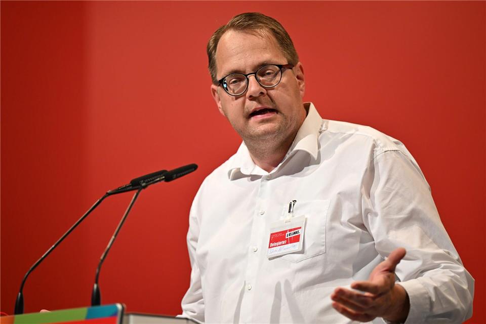 Sören Pellmann ist seit 2017 direkt gewählter Bundestagsabgeordneter für den Wahlkreis Leipzig-Süd. (Archivbild)Martin Schutt/dpa