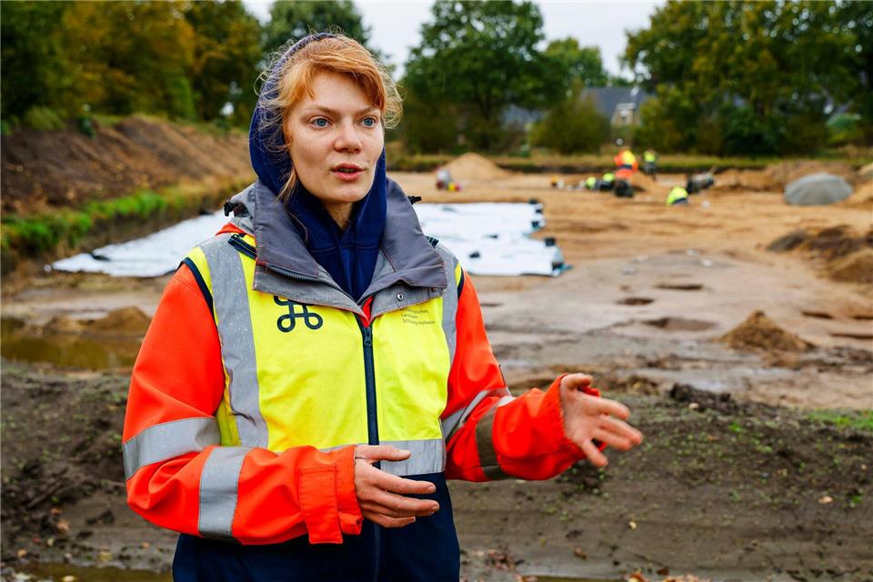 Solveig Ketelsen ist als Grabungsleiterin vor Ort.Frank Molter/dpa