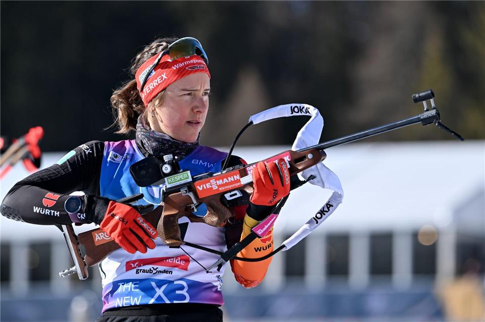 Sophia Schneider muss zunächst im zweitklassigen IBU-Cup antreten. (Archivfoto)Martin Schutt/dpa