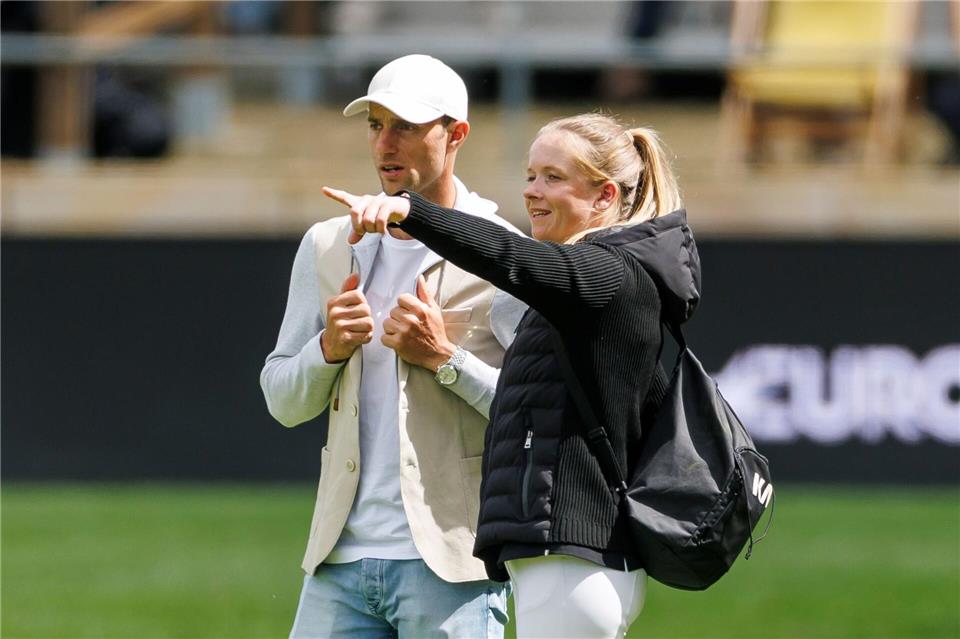 Sophie Hinners und Richard Vogel geben sich trotz Trennung weiter Tipps. Stefan Lafrentz/dpa