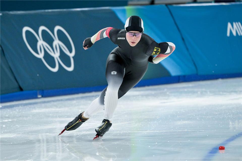 Sophie Warmuth wurde über 500 Meter Achte.Peter Kneffel/dpa