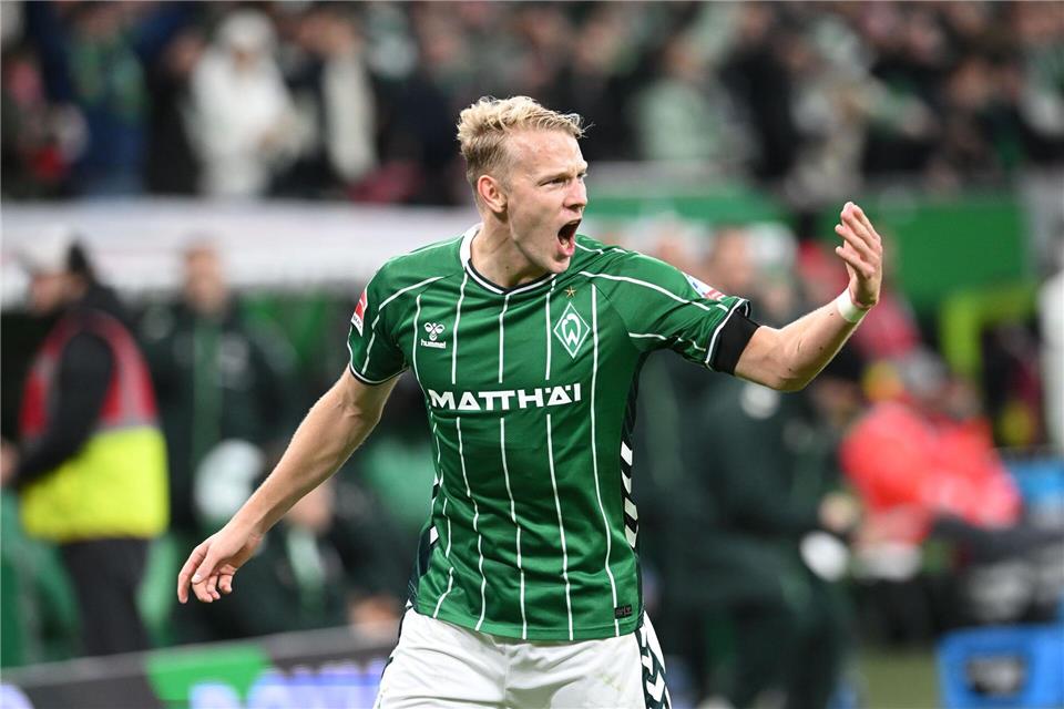 Beim Startelf-Debüt von Boniface: Werder schlägt Union Sorgte für den Höhepunkt in einem schwachen Spiel: Marco GrüllCarmen Jaspersen/dpa