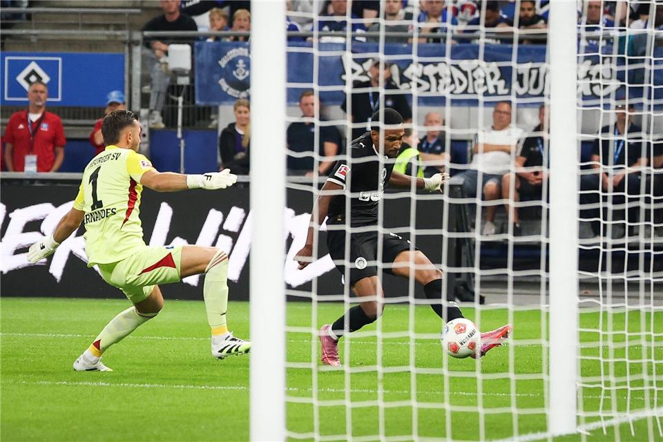 Sorgte für die Entscheidung: Andreas Hountondji.Christian Charisius/dpa