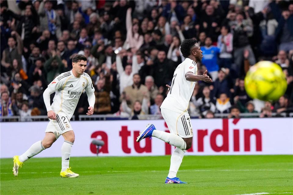 Sorgte für die Real-Führung: Vinícius JuniorManu Fernandez/AP/dpa