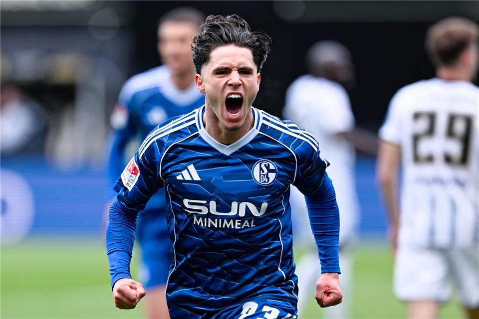 Soufiane El-Faouzi jubelt weiter auf Schalke. (Archivbild)Uwe Anspach/dpa