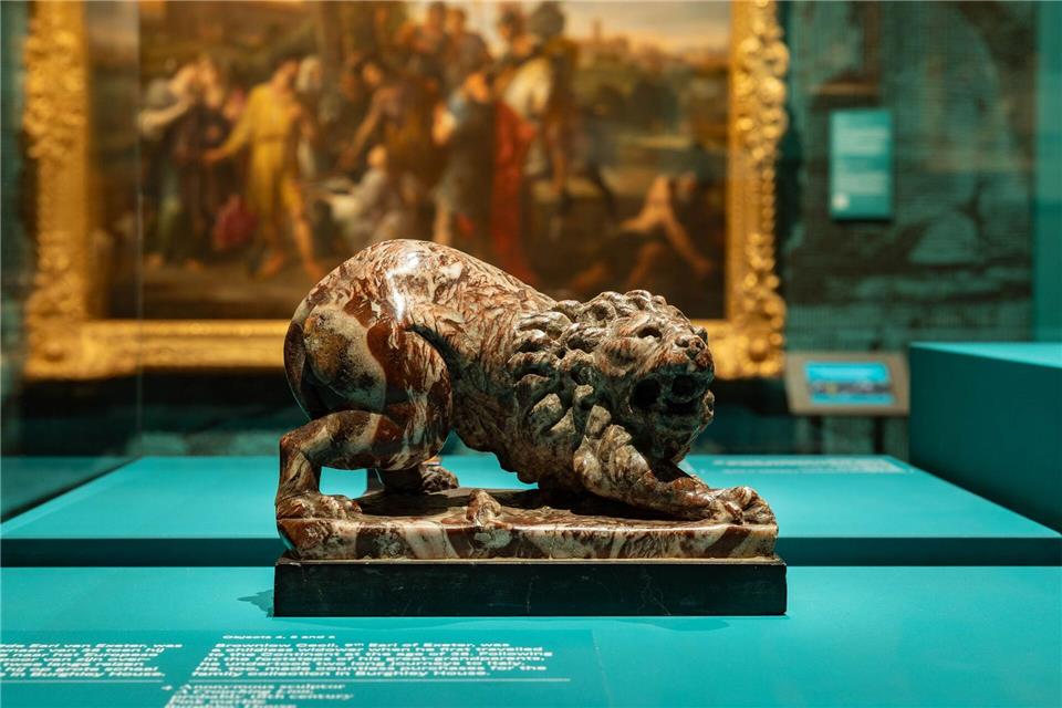 Souvenir des Grafen Cecil, das nicht so alt ist, wie er dachte: der kauernde Löwe in der Schau „The Grand Tour“ im Mauritshuis.Mauritshuis/dpa-tmn
