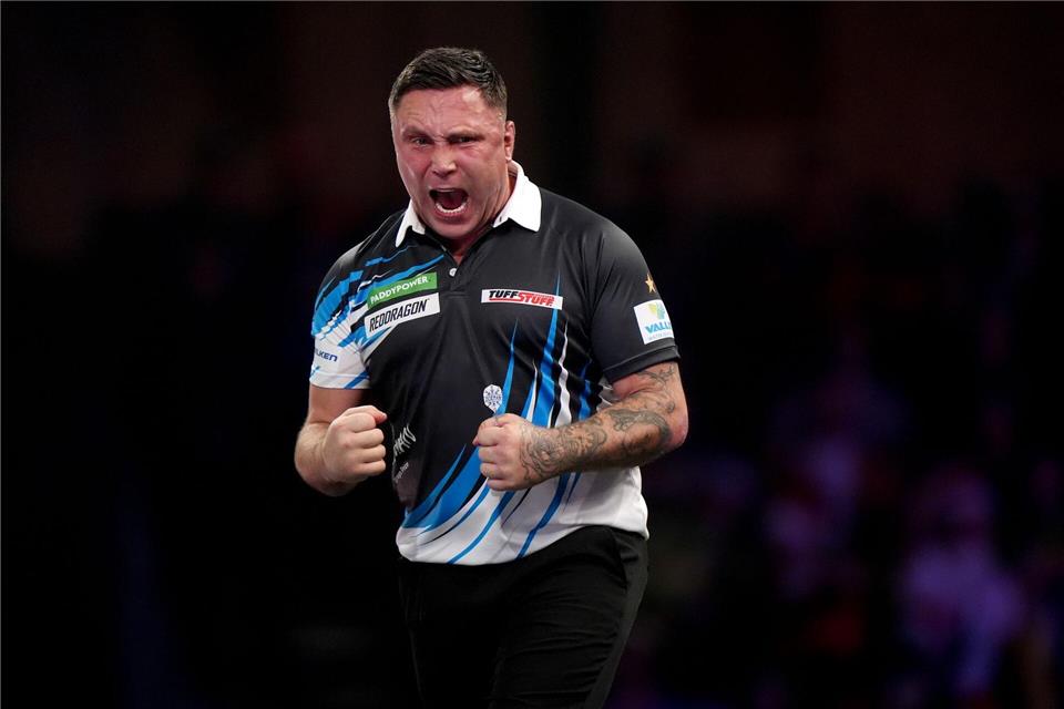 Ein Teenie und drei Weltmeister: Darts-WM in der Endphase Spielte einst Rugby und glänzt nun am Board: Gerwyn Price.Bradley Collyer/PA Wire/dpa