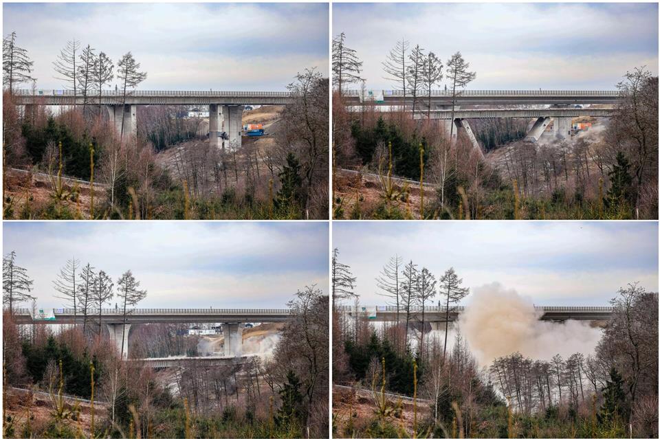 Sprengmeister Michael Schneider hat auch die Sterbecke-Talbrücke nach allen Regeln der Kunst zerlegt.Christoph Reichwein/dpa