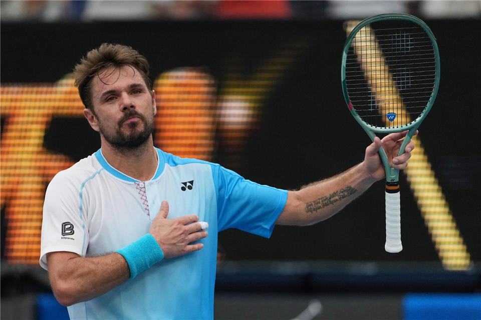 Stan Wawrinka begeistert auch mit 40 noch die Fans in Melbourne.Asanka Brendon Ratnayake/AP/dpa