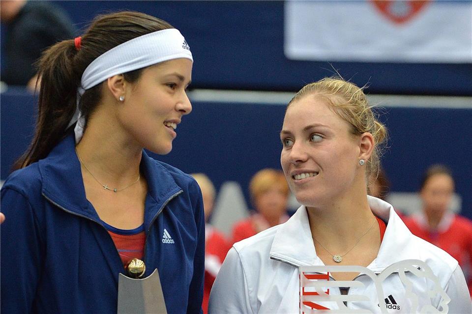 Standen sich einmal in einem WTA-Finale gegenüber, 2013 in Linz: Angelique Kerber (rechts) und Ana Ivanovic. (Archivbild)picture alliance / dpa