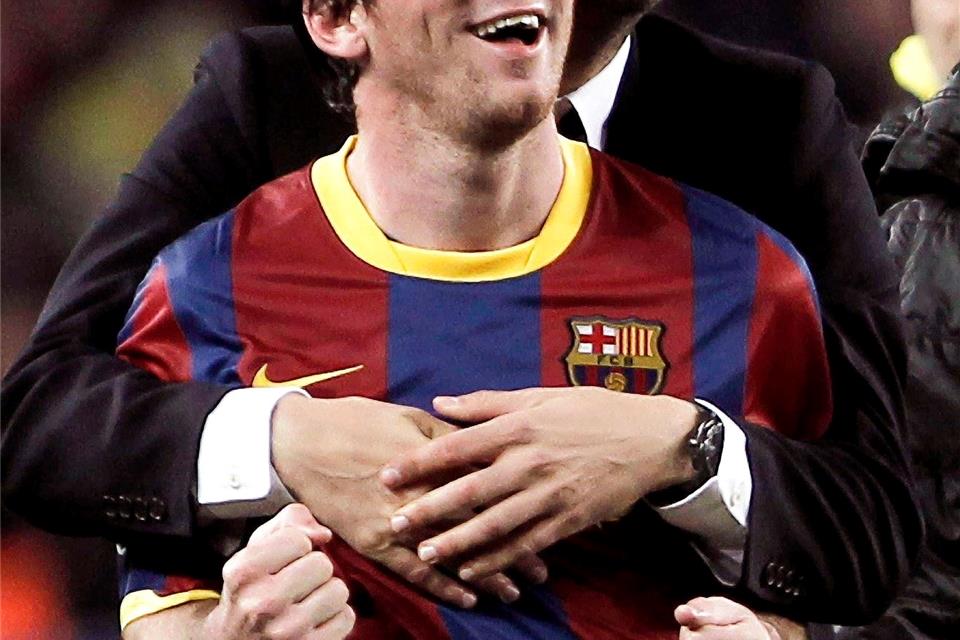 Star-Coach Pep Guardiola trainierte Lionel Messi einst beim FC Barcelona.