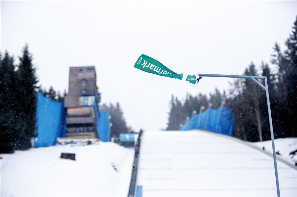 Starker Wind hat wieder kein Skispringen in Otepää zugelassen. (Archivbild)Erwin Scheriau/APA/dpa