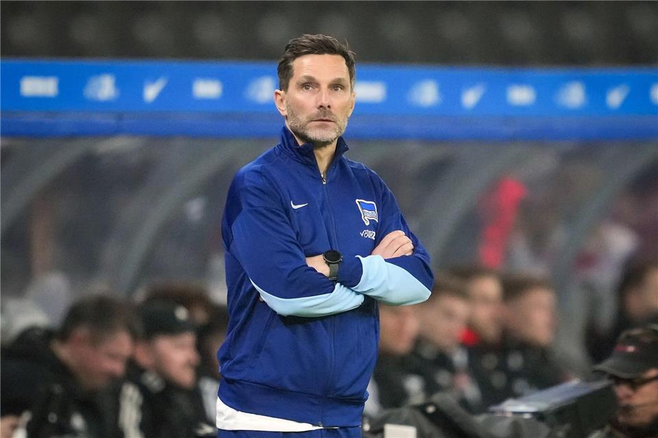 Stefan Leitl gab sein Trainerdebüt für Hertha BSC:Soeren Stache/dpa