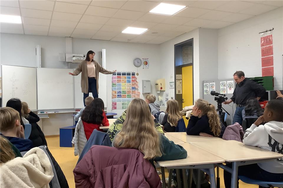 Stefanie Schäfer war in der Gesamtschule Gescher zu Gast.