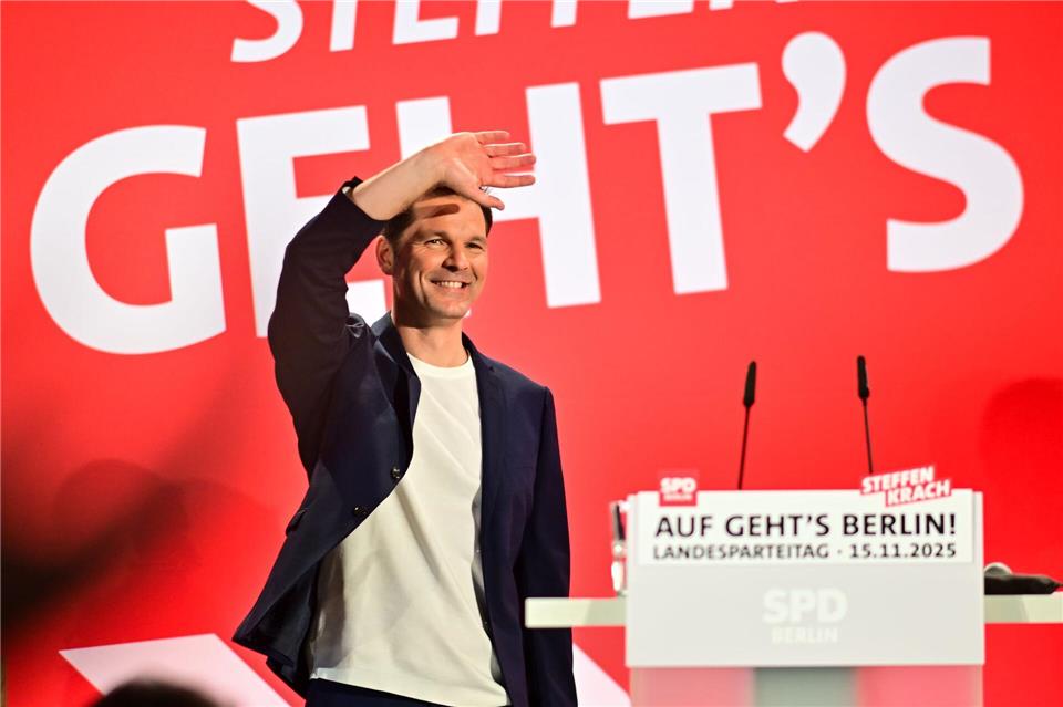 Steffen Krach soll die Berliner SPD in den Wahlkampf führen. Sebastian Christoph Gollnow/dpa