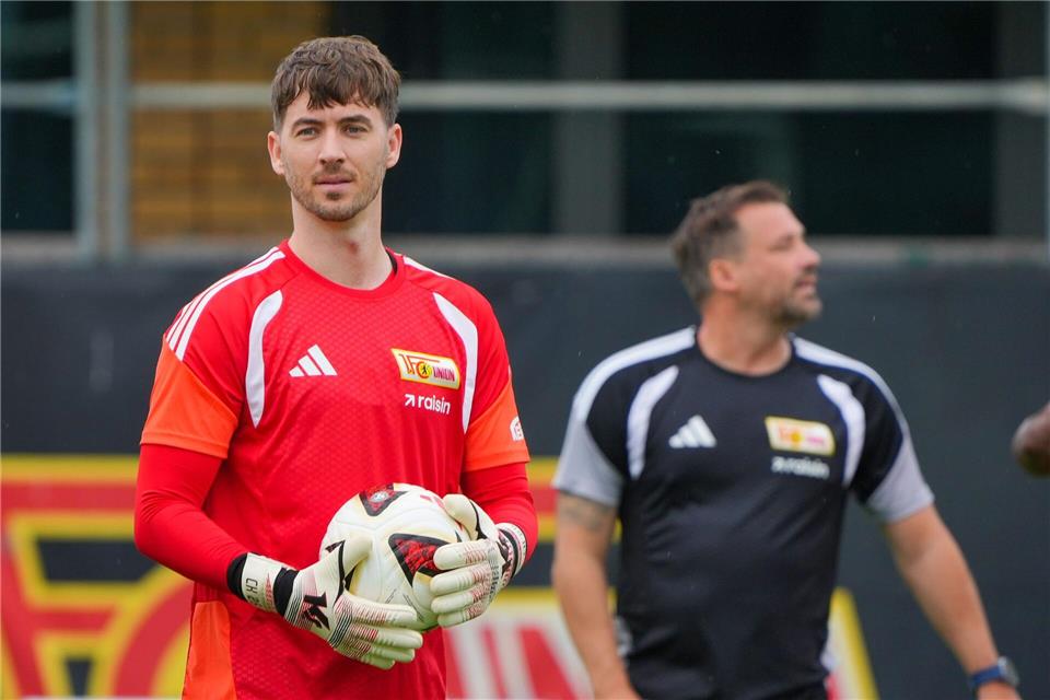 Steht Carl Klaus im ersten Pflichtspiel der Saison im Tor der Unioner? (Archivbild)Soeren Stache/dpa