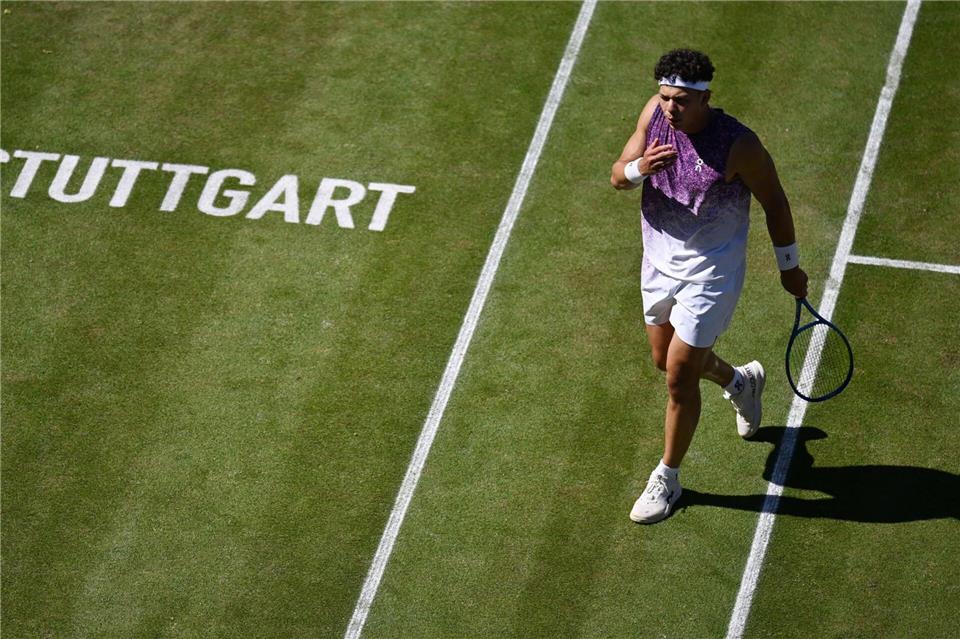 Steht im Finale von Stuttgart: Ben Shelton.Marijan Murat/dpa