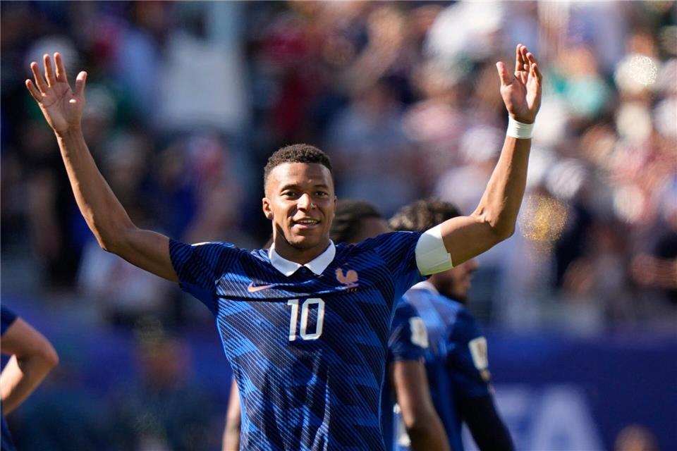 Steht jetzt bei 14 WM-Toren: Frankreichs Superstar Kylian Mbappé.Frank Franklin II/AP/dpa
