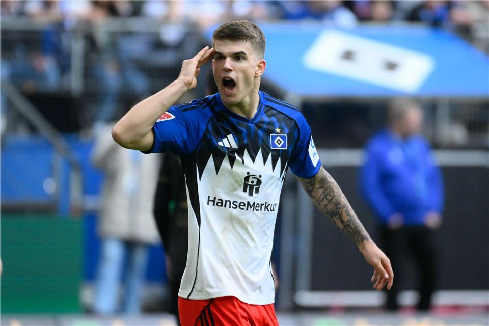 Steht vor seiner Rückkehr: HSV-Abwehrchef Luka Vuskovic. (Archivbild)Gregor Fischer/dpa