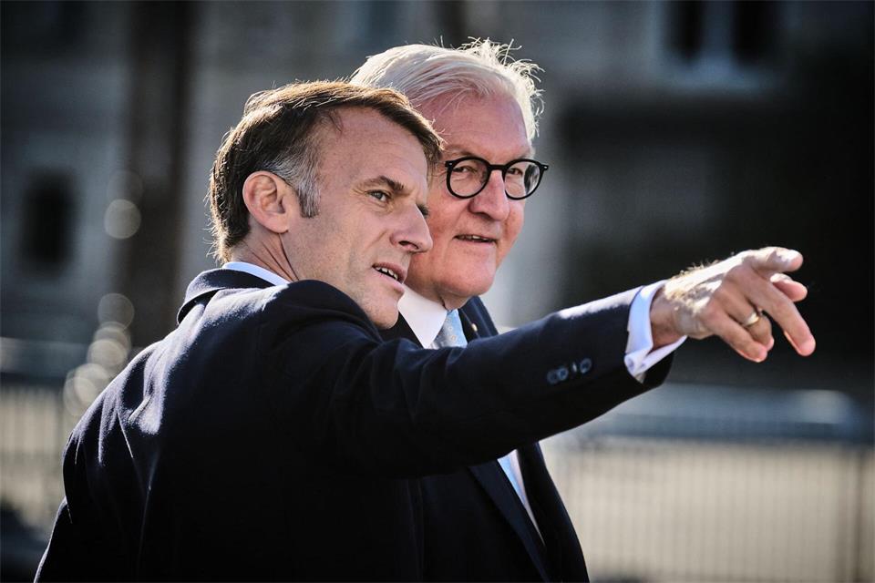 Steinmeier und Macron scheiden beide im kommenden Jahr aus ihren Ämtern. Bernd von Jutrczenka/dpa