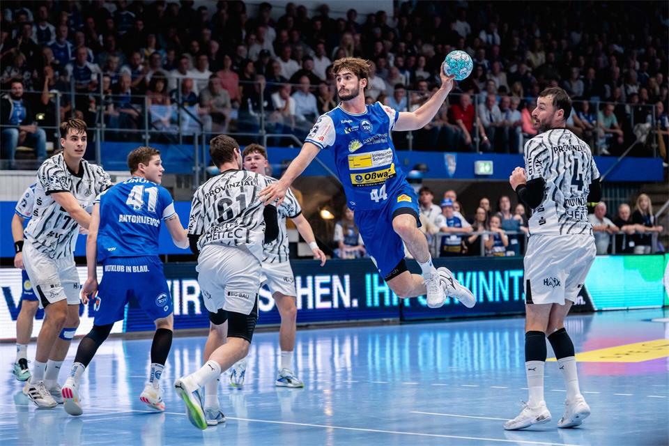 Stephan Seitz und die Bundesliga-Handballer des ThSV Eisenach scheiterten im DHB-Pokal am Zweitligisten Emsdetten. (Archivbild)Jacob Schröter/dpa