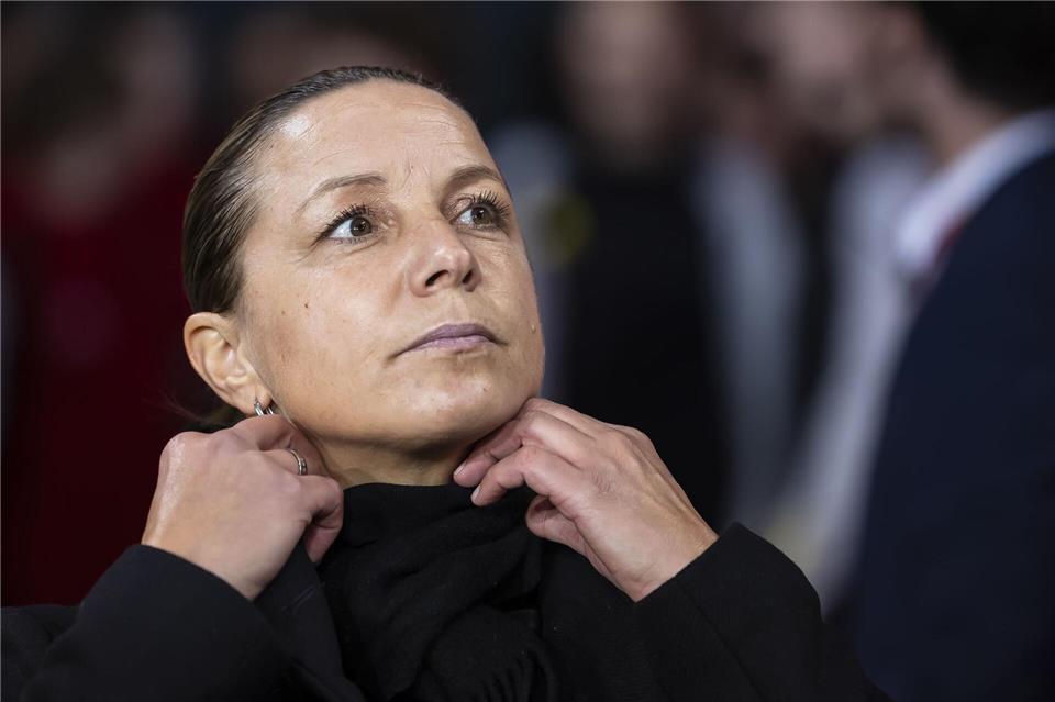 Stieg einst mit dem SV Straelen aus der Männer-Regionalliga ab und dann wieder auf: Inka Grings. (Archivbild)Michael Buholzer/KEYSTONE/dpa