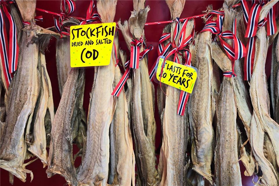 Stockfisch in Bryggen: Kaufleute der Lübecker Hanse verschifften ihn weiter in Europa, und Bergen wurde reich.Bettina Hagen/dpa-tmn