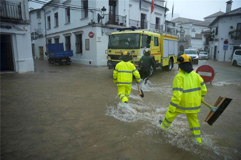 Straßen standen in Grazalema zeitweise unter Wasser. (Archivbild)Joaquín Corchero/EUROPA PRESS/dpa