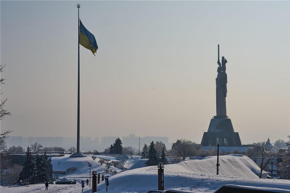 Strenges Frostwetter hat die ukrainische Hauptstadt im Griff.Efrem Lukatsky/AP/dpa