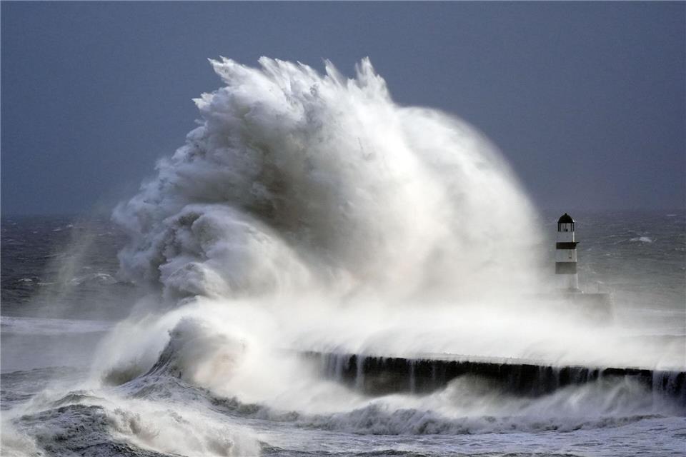 Sturm Darragh sorgte in Großbritannien für Verwüstungen.Owen Humphreys/PA Wire/dpa