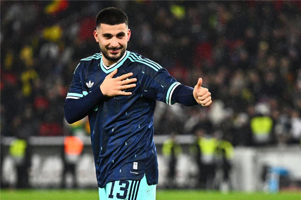 Stuttgart feiert mit: Deniz Undav jubelt nach Deutschlands 2:1-Erfolg gegen GhanaTom Weller/dpa