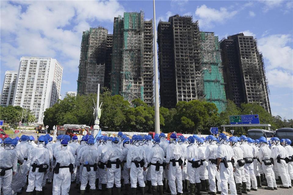 Suchtrupps in Hongkong---/kyodo/dpa