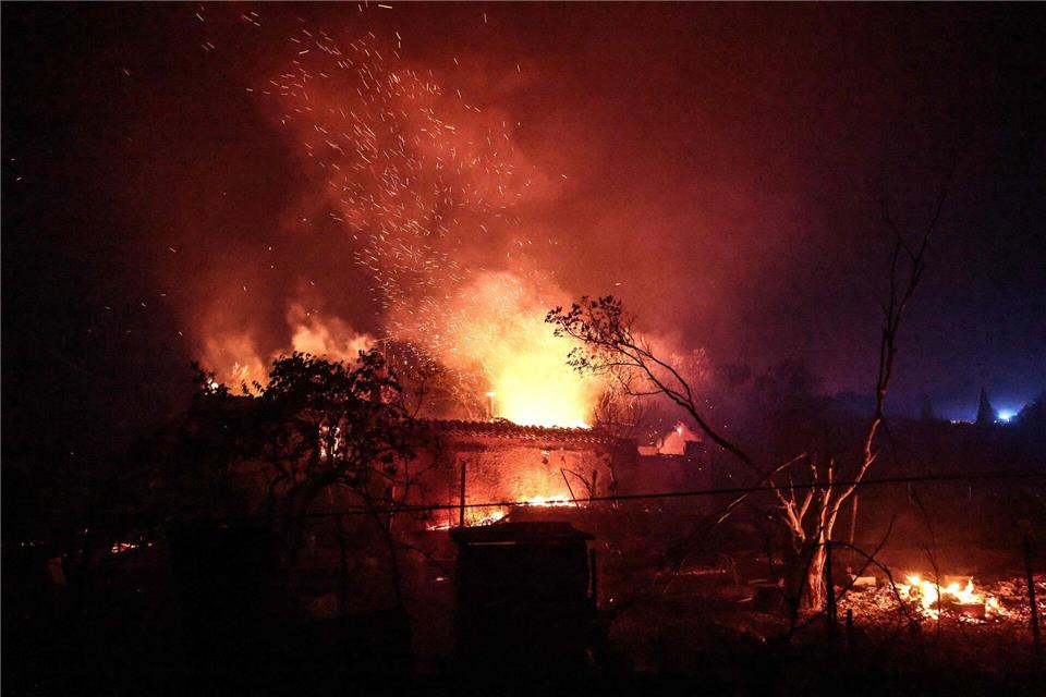 Südfrankreich: Haus von Waldbrand zerstörtThibaud Moritz/AFP/dpa
