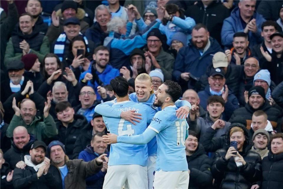 Superstar Erling Haaland führte Manchester City zu einem 3:0-Erfolg über West Ham United.Dave Thompson/AP/dpa