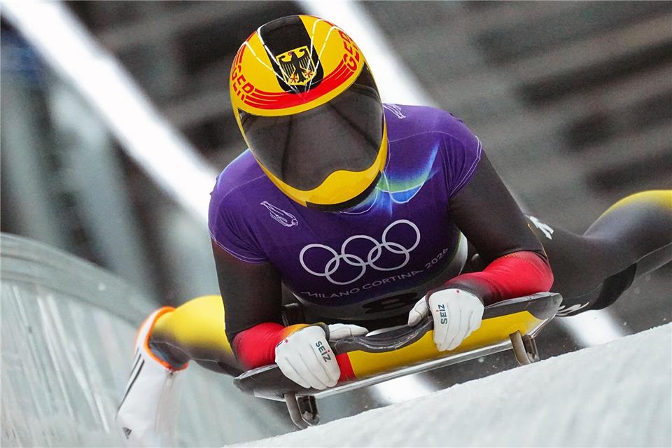 Susanne Kreher (Deutschland) hat im Skeleton noch Goldchancen, so wie alle Deutschen. Michael Kappeler/dpa