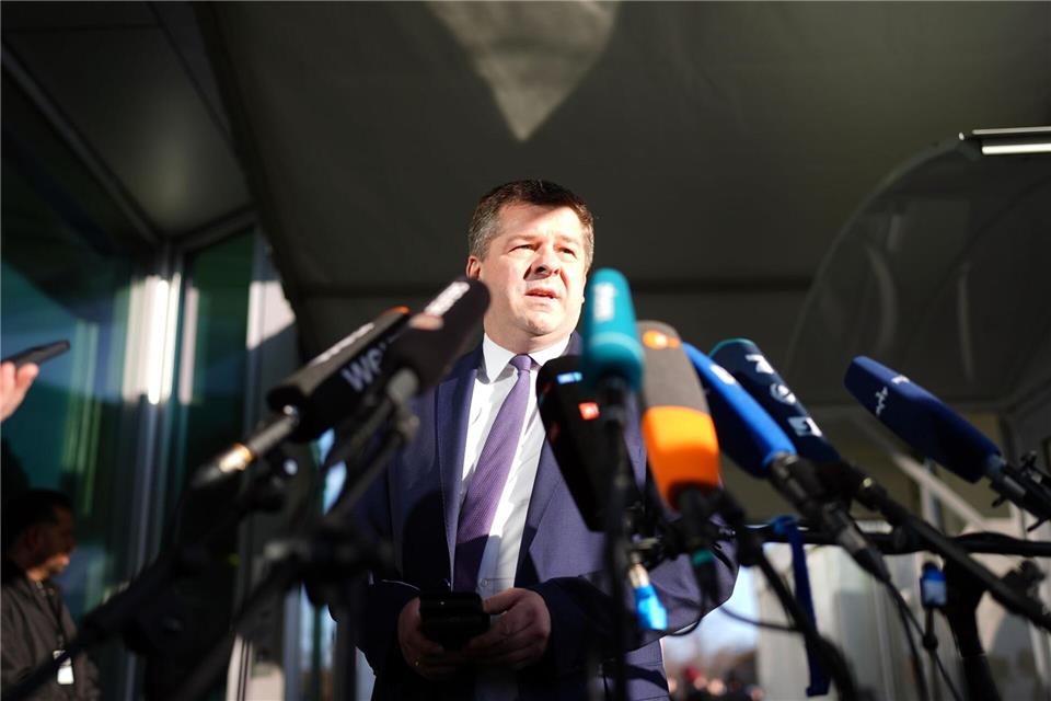 Sven Schulze, Vorsitzender der CDU Sachsen-Anhalt, hat das AfD-Ergebnis in Ostdeutschland als Schock bezeichnet.Marcus Brandt/dpa