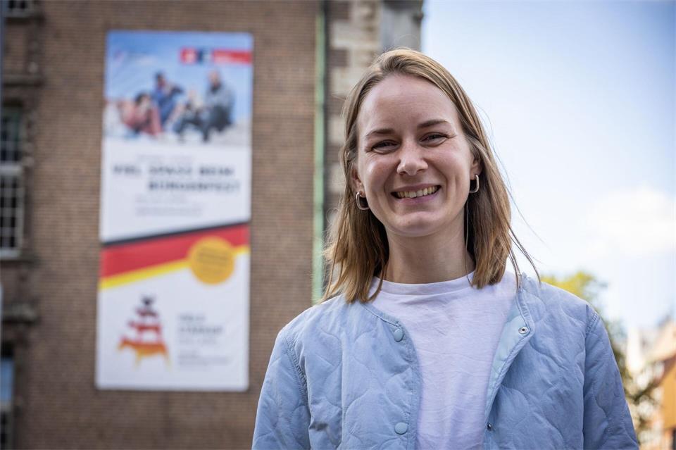 Svenja Böning hat als Bürgerdelegierte für den Tag der Deutschen Einheit viele besondere Eindrücke bekommen. (Archivbild)Focke Strangmann/dpa
