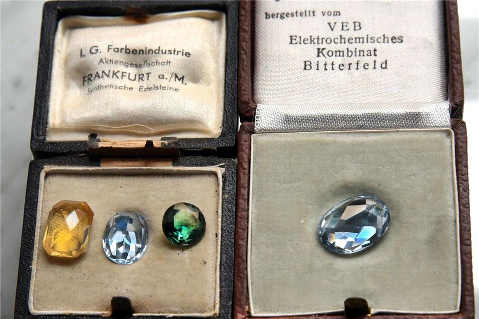 Synthetische Edelsteine spielen in Bitterfelds Vergangenheit eine Rolle. Waltraud Grubitzsch/dpa