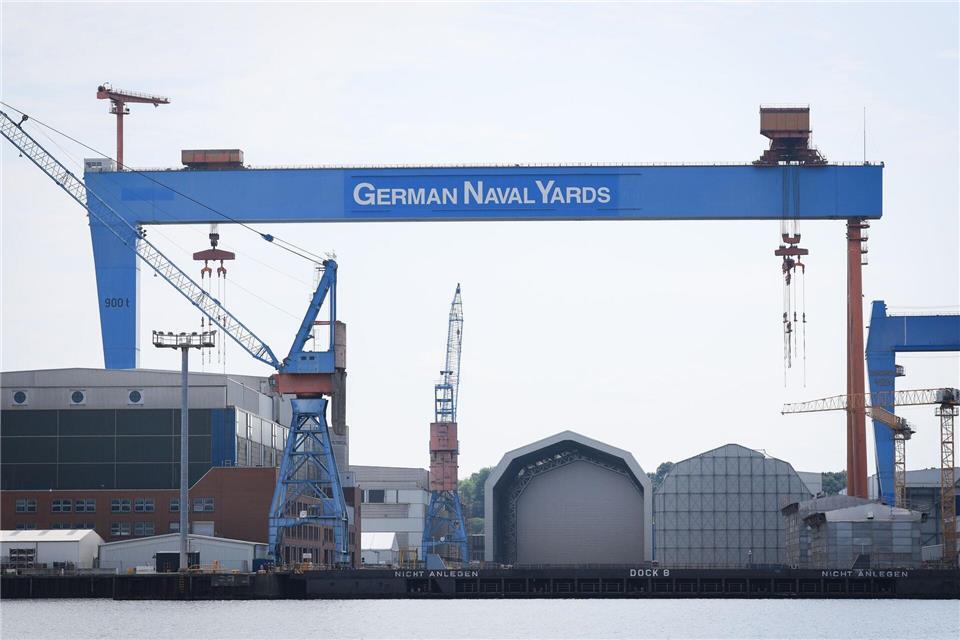 TKMS und German Naval Yards teilen sich eine Werftfläche in Kiel. (Archivbild)Christian Charisius/dpa