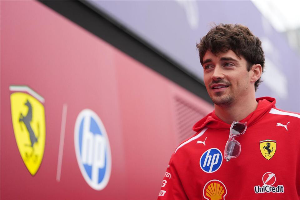 Tageszweiter hinter Hamilton: Ferrari-Pilot Charles Leclerc.Asanka Brendon Ratnayake/AP/dpa