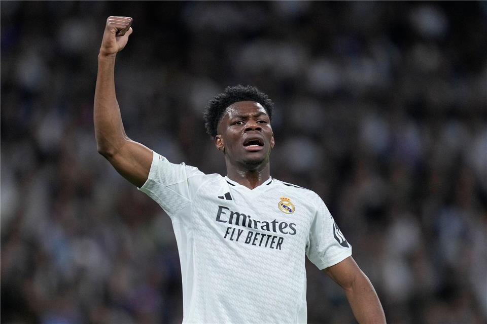 Tchouaméni von Real Madrid und sein Teamkollege Valverde gerieten in der Kabine aneinander. Der Club eröffnete ein Disziplinarverfahren gegen beide Spieler. (Archivbild)Bernat Armangue/AP/dpa