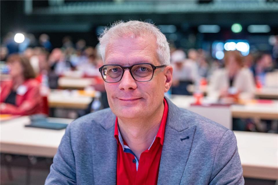 Teil eines Duos mit Kathrin Pollack: der neue Generalsekretär der SPD in Bayern, Uwe Kirschstein.Armin Weigel/dpa